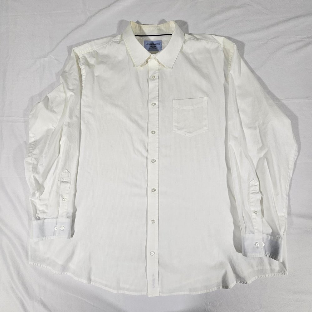 Croft & Barrow Easy Care Men's White Long Sleeve Shirt Size 3XB - Picture 5 of 8